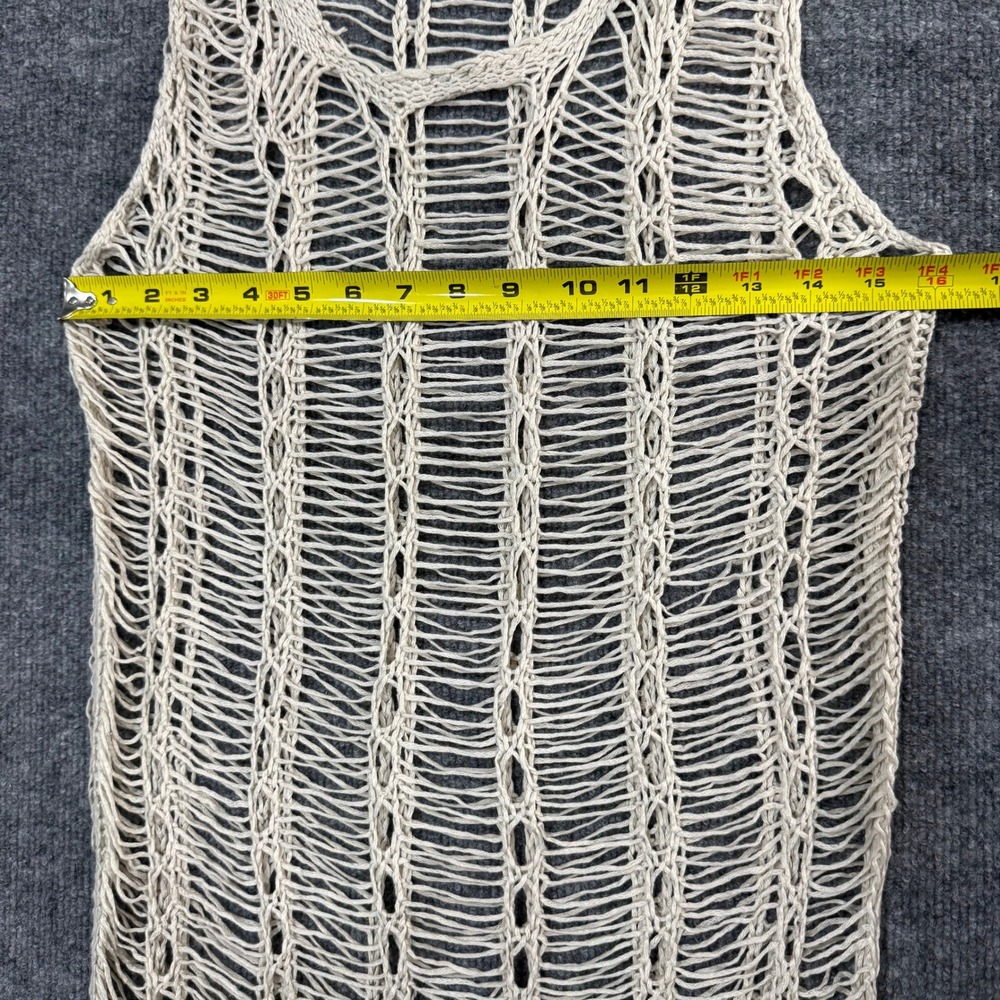 Harem Accessories Cream Beige Cotton Open Knit Crochet Maxi Dress Corfu Greece - Picture 7 of 7